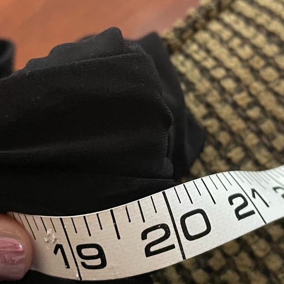 Evan Picone Black Dress Gathered Waist Scoop Neck Short Sleeve Size 14 spandex - Picture 12 of 14